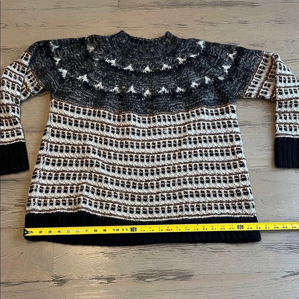 Rachel Comey Black and White Patterned Sweater